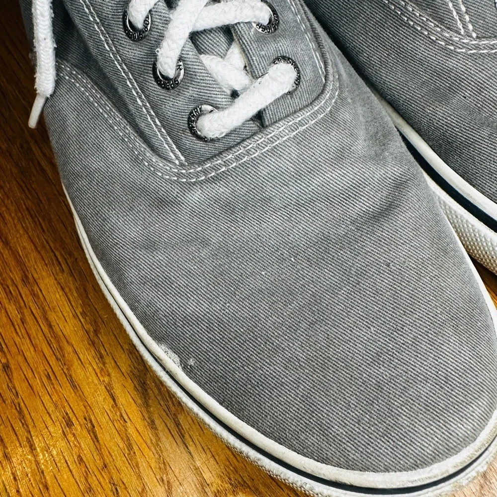 Sperry Men's Gray Canvas Boat Shoes